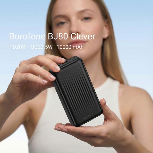 Фото - Батарея мобильная BOROFONE BJ80 Clever PD20W + QC22.5W 10000 mAh Black (714788)