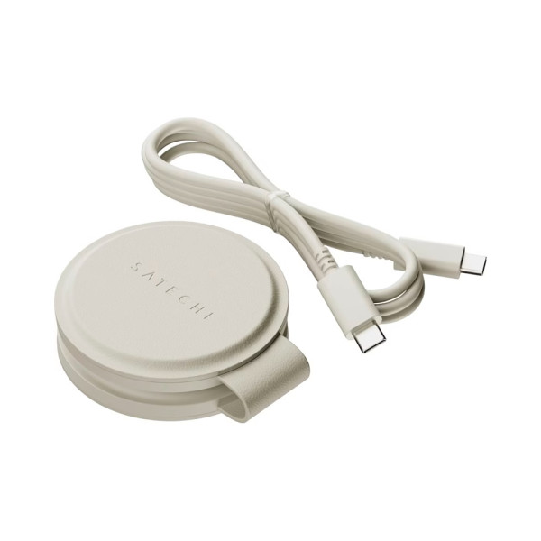 Фото - Бездротовий зарядний пристрій Satechi OntheGo 2-in-1 Wireless Charger Sand (ST-QTG21W)