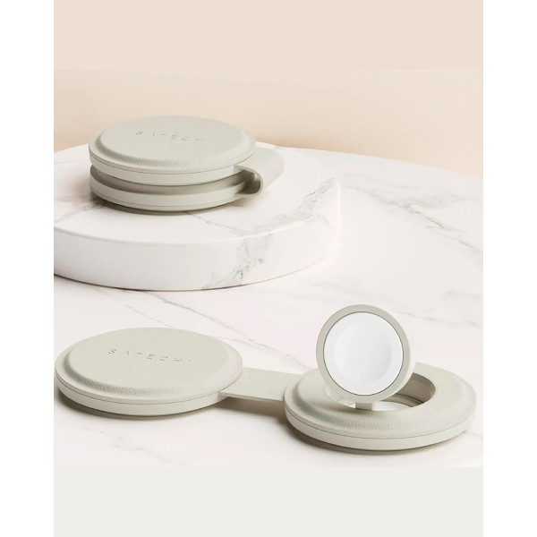 Фото - Бездротовий зарядний пристрій Satechi OntheGo 2-in-1 Wireless Charger Sand (ST-QTG21W)