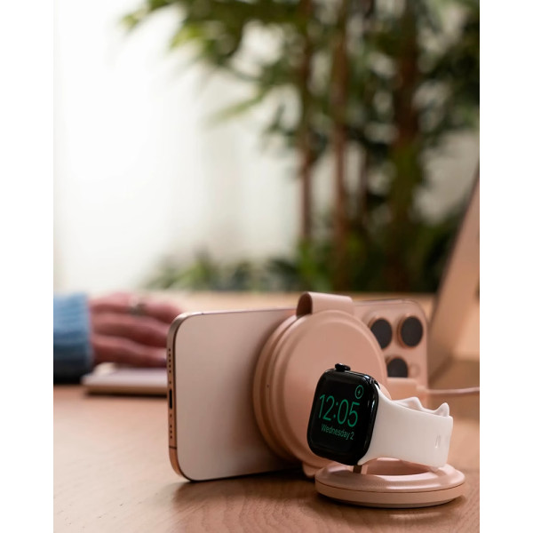 Фото - Бездротовий зарядний пристрій Satechi OntheGo 3-in-1 Wireless Charger Desert Rose (ST-QTG31R)