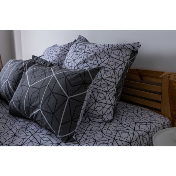Фото - Комплект постільної білизни ТЕП Happy Sleep Quadro Star grey (2-03794_25738)