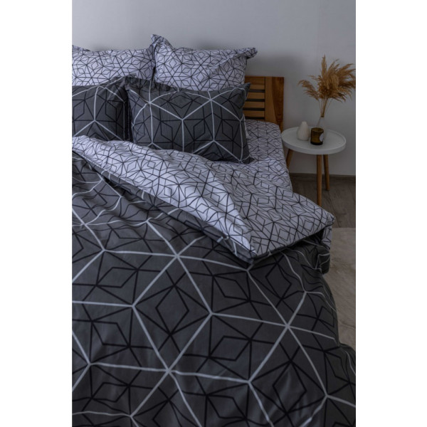 Фото - Комплект постільної білизни ТЕП Quadro Star grey (2-01691_25735)