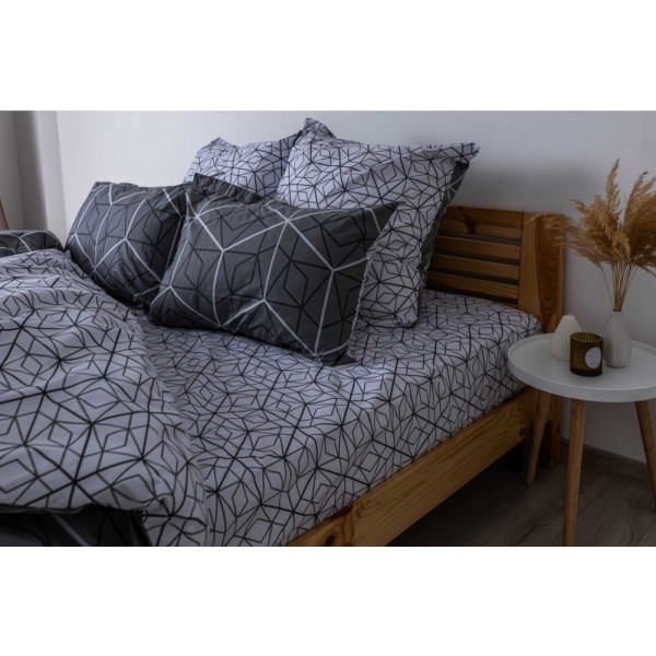 Фото - Комплект постільної білизни ТЕП Happy Sleep Quadro Star grey (2-03794_25738)