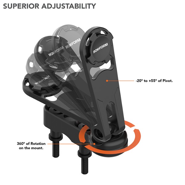 Фото - Тримач для мобільного пристрою Rokform Pro Serie Polished Alu Motorcycle Perch Mount (334201P-PA)