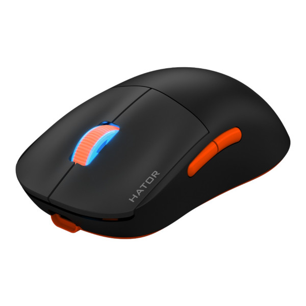 Фото - Мышь беспроводная игровая Hator Quasar 2 Pro Wireless/Bluetooth/USB Black-Orange (HTM560BO)