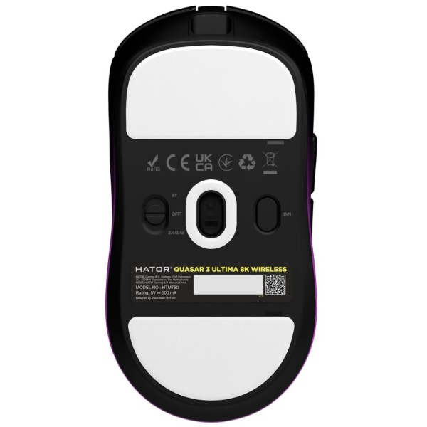 Фото - Миша бездротова ігрова Hator Quasar 3 ULTIMA 8K Wireless (HTM760) Black/Violet