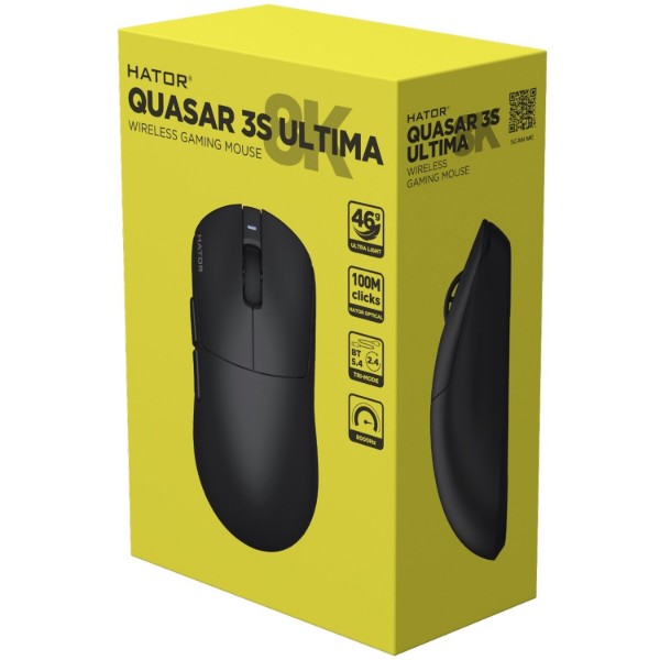 Фото - Миша бездротова ігрова Hator Quasar 3S ULTIMA 8K Wireless (HTM660) Black