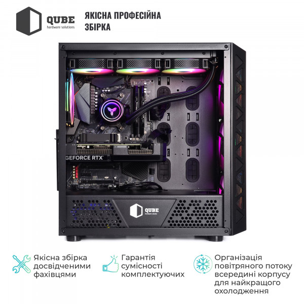 Фото - Системный блок QUBE QB i9 13900KF RTX 3050 8GB Z1 641010 (i913900KFRTX30508GBZ1641010)