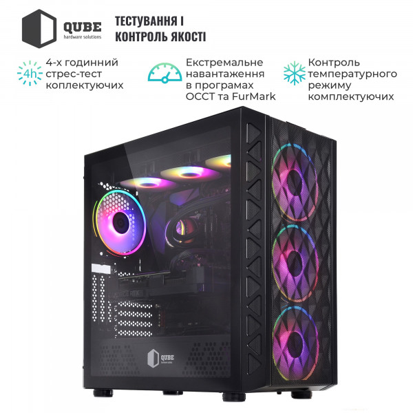 Фото - Системный блок QUBE QB i9 13900KF RTX 3050 8GB Z1 6410 (i913900KFRTX30508GBZ16410)