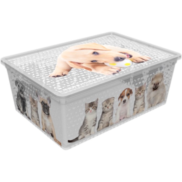 Фото - Корзина для хранения Qutu Light Box с/к Cats and Dogs 5 л