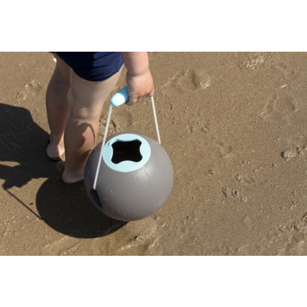 Фото - Ведро для игры в песочнице Quut Ballo Silver/Blue (170136)