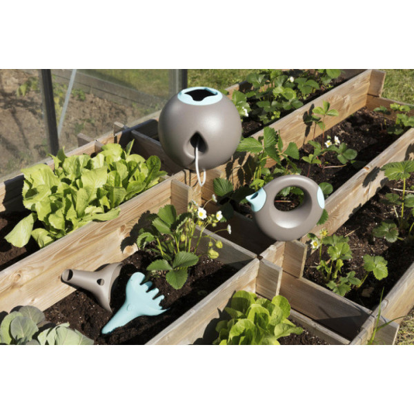 Фото - Ведро для игры в песочнице Quut Ballo Silver/Blue (170136)