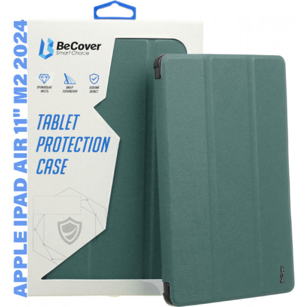 Фото - Чехол для планшета Becover Tri Fold Hard for Apple iPad Air 11" M2/M3 (2024/2025) Dark Green (711414)