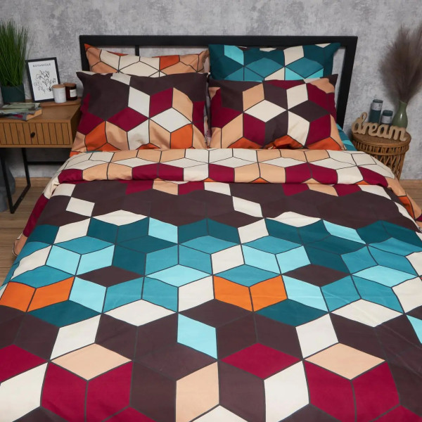 Фото - Комплект постільної білизни Moon&Star Мікросатин Premium Modern Chaos 143х210 нав. 2х70х70 (MS-820007927)