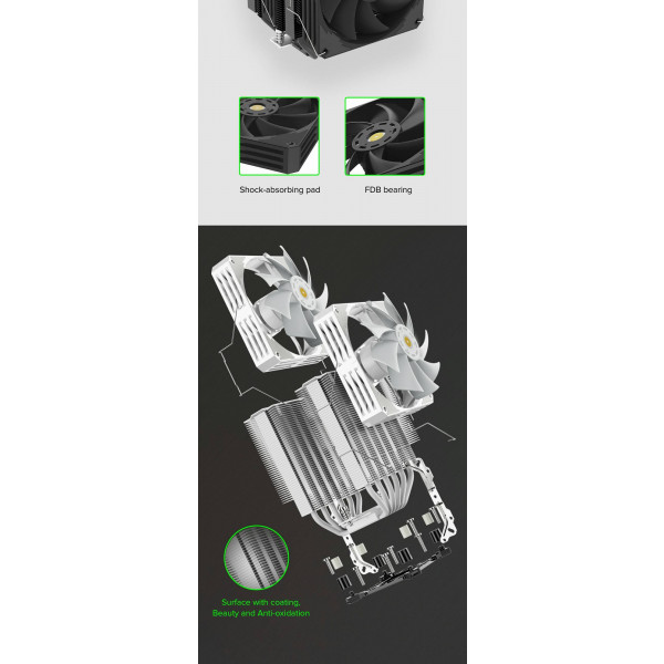 Фото - Процессорный кулер Gamemax Twin 600 Black