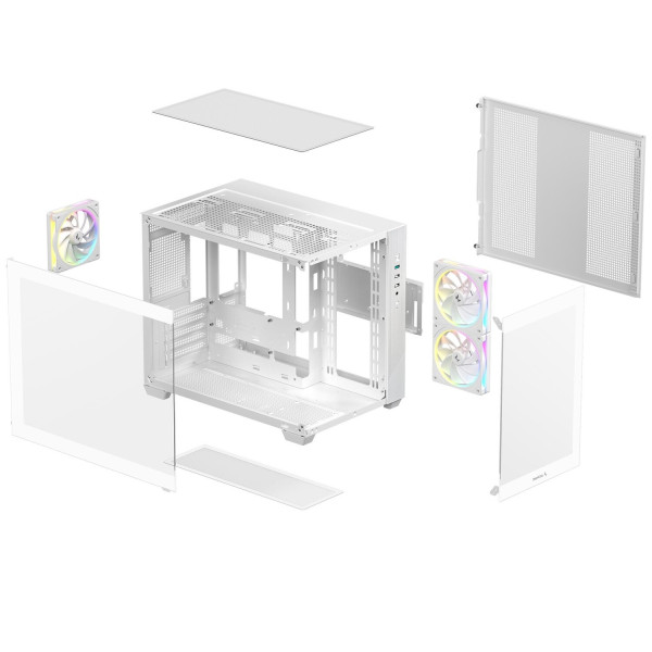 Фото - Корпус Deepcool CG330 3F White (R-CG330-WHNGM3-G) без БЖ