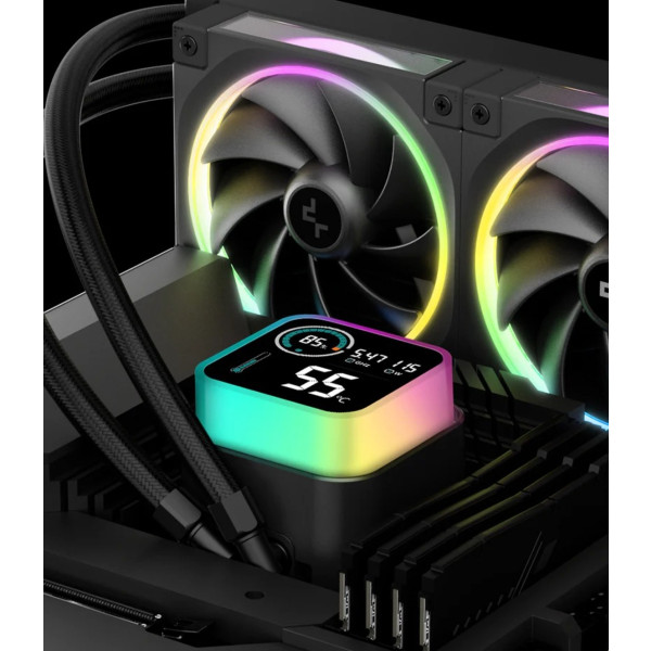 Фото - Водяная система охлаждения Deepcool LQ360 Ultra ARGB Black (R-LQ360-BKASMC-G-1)
