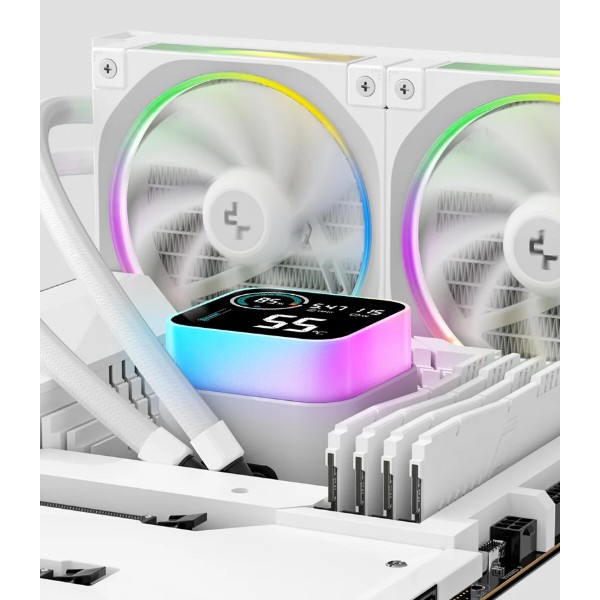 Фото - Водяна система охолодження Deepcool LQ360 Ultra ARGB WH (R-LQ360-WHASMC-G-1)