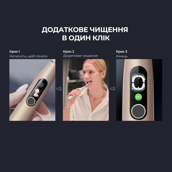 Фото - Зубная щетка электрическая Oclean X Pro Digital Set Electric Toothbrush Champagne Gold (6970810552577)