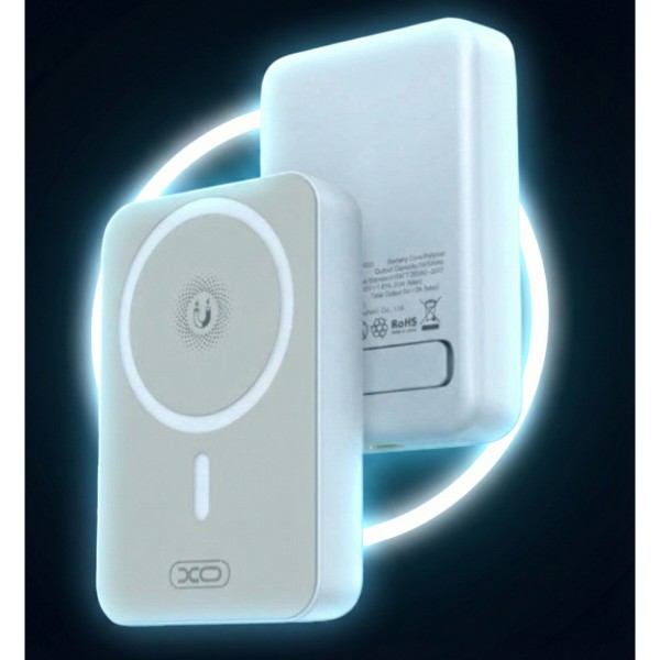 Фото - Батарея мобильная XO PR231 Magnetic MagSafe 15W + PD20W 10000 mAh White