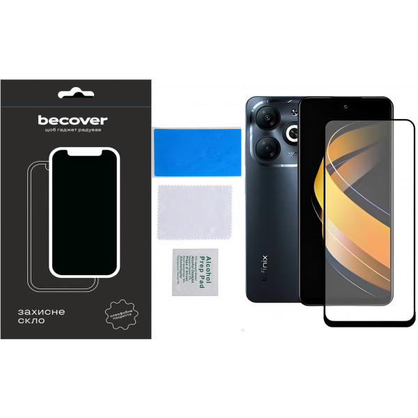 Фото - Защитное стекло для смартфона BeCover Infinix Smart 8 (X6525) Black (710482)