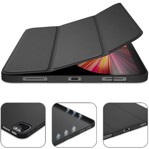 Фото - Чехол для планшета BeCover Tri Fold Soft TPU Silicone for Apple iPad Pro 12.9 2020/2021/2022 Black (709712)
