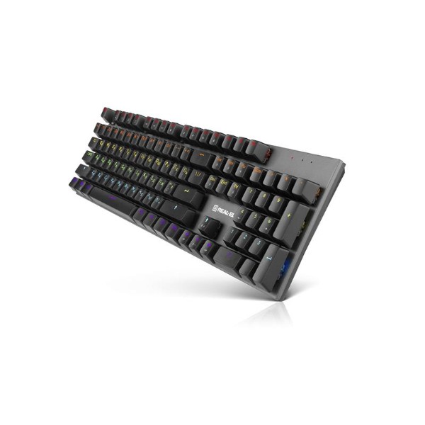 Фото - Клавиатура проводная REAL-EL M 13 Grey USB (EL123100045)