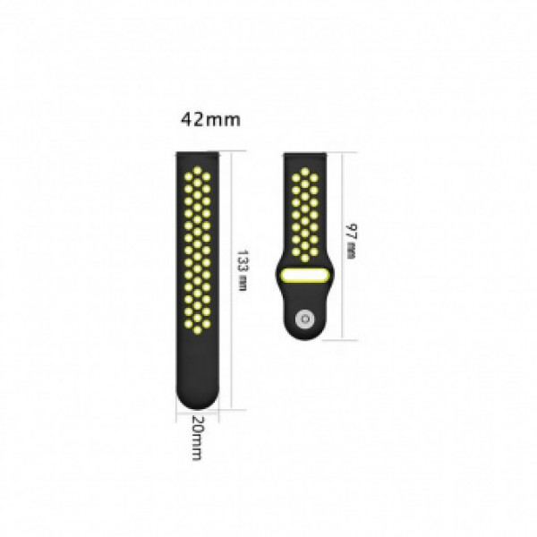 Фото - Ремінець для смарт-годинника BeCover Nike Style for Samsung Galaxy Watch 46mm/Watch 3 45mm/Gear S3 Classic/Gear S3 Frontier Black-Green (705784)