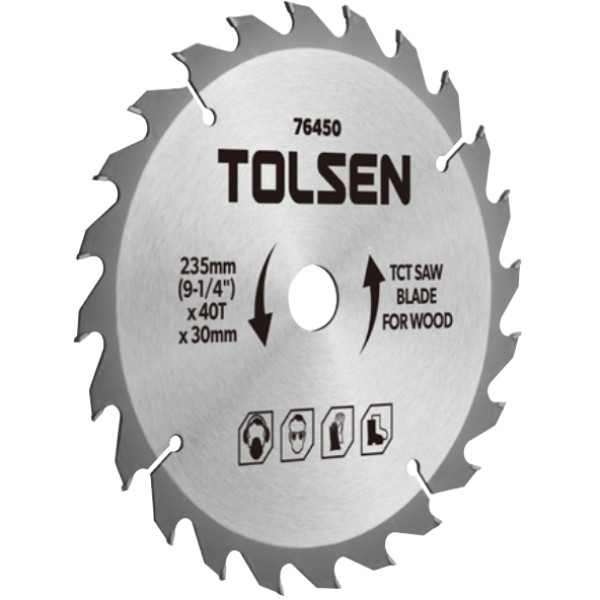 Фото - Круг відрізний по дереву Tolsen 185х40Tх30мм (76431T)