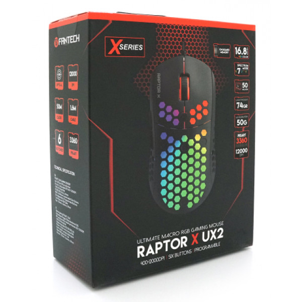 Фото - Миша дротова ігрова Fantech RAPTOR UX2 X Black