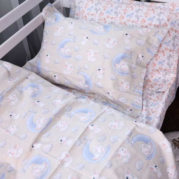 Фото - Наволочка детская MirSon Line Kids 07 Rabbits 70х70 см (2200009718045)