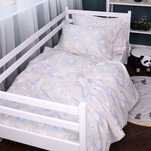 Фото - Наволочка детская MirSon Line Kids 07 Rabbits 70х70 см (2200009718045)
