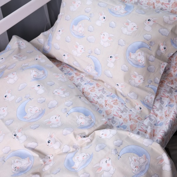 Фото - Наволочка детская MirSon Line Kids 07 Rabbits 70х70 см (2200009718045)