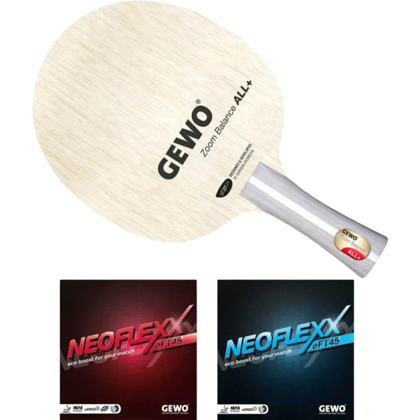 Фото - Ракетка для настільного тенісу Gewo Zoom Balance ALL, Neoflexx 48.0 + 45.0, ST (11640000031)