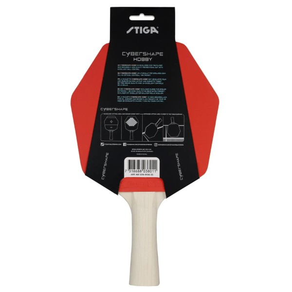 Фото - Ракетка для настольного тенниса Stiga Cybershape Hobby FL (1216-0106-35)