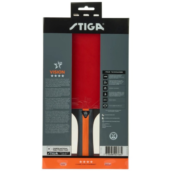 Фото - Ракетка для настольного тенниса Stiga Vision 4 Star FL (1214-3218-01)