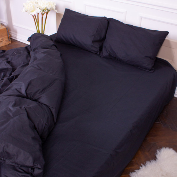 Фото - Комплект постільної білизни дитячий MirSon Ranforce Elite 110х140 Бязь 16-9000 Black Stone (2200005897904)