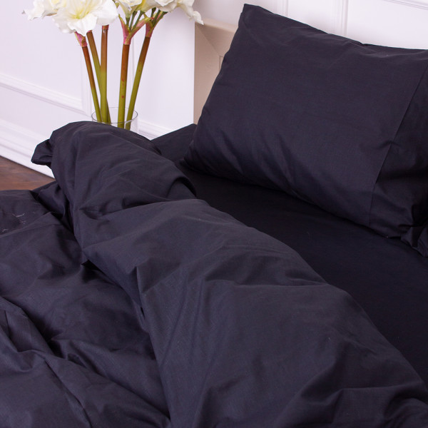 Фото - Комплект постільної білизни дитячий MirSon Ranforce Elite 110х140 Бязь 16-9000 Black Stone (2200005897904)