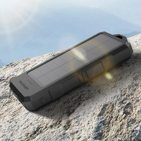 Фото - Батарея мобільна RavPower 15000mAh Solar Portable Charger Waterproof Dustproof Shockproof (RP-PB124)