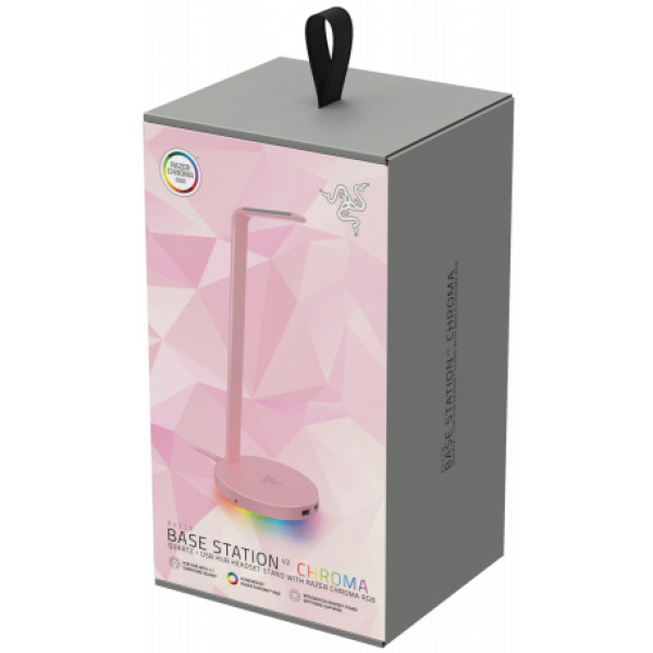 Фото - Підставка для навушників Razer Base Station V2 Chroma Quartz (RC21-01510200-R3M1)