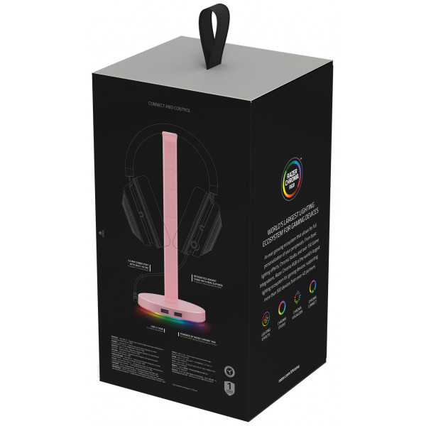 Фото - Підставка для навушників Razer Base Station V2 Chroma Quartz (RC21-01510200-R3M1)