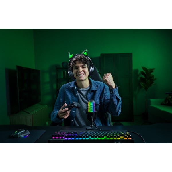 Фото - Гарнітура бездротова ігрова Razer Kraken Kitty V3 PRO Black (RZ04-05170300-R3M1)