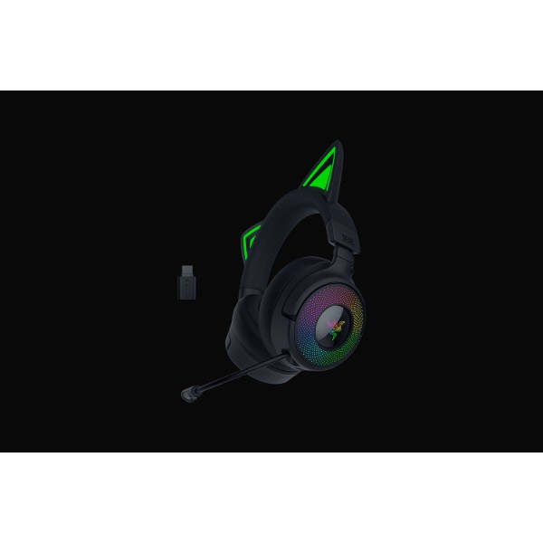Фото - Гарнітура бездротова ігрова Razer Kraken Kitty V3 PRO Black (RZ04-05170300-R3M1)