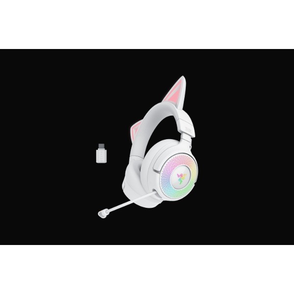 Фото - Гарнітура бездротова ігрова Razer Kraken Kitty V3 PRO White (RZ04-05170400-R3M1)