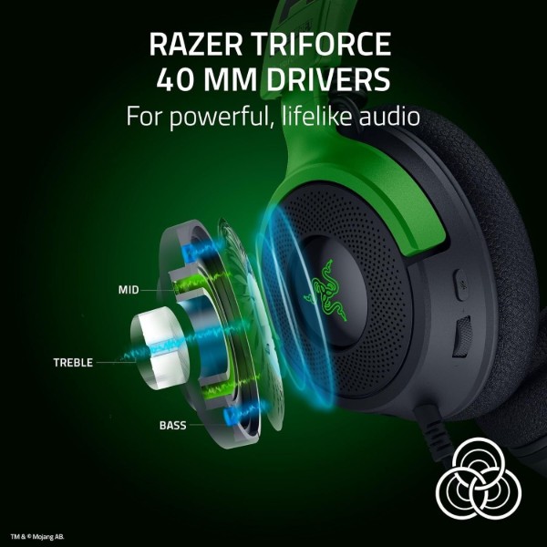 Фото - Гарнітура дротова ігрова Razer Kraken V4 X Minecraft Edition (RZ04-05180200-R3M1)
