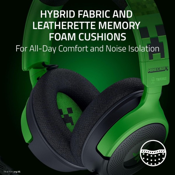 Фото - Гарнітура дротова ігрова Razer Kraken V4 X Minecraft Edition (RZ04-05180200-R3M1)