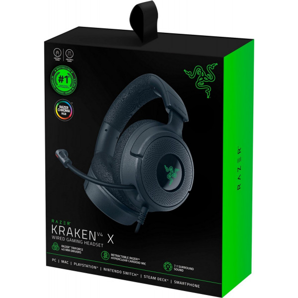 Фото - Гарнитура проводная игровая Razer Kraken V4 X (RZ04-05180100-R3M1)