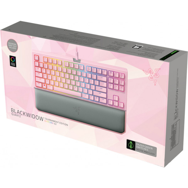Фото - Клавиатура проводная игровая Razer BlackWidow TE Chroma V2 Quartz Edition Pink USB (RZ03-02191700-R3M1)