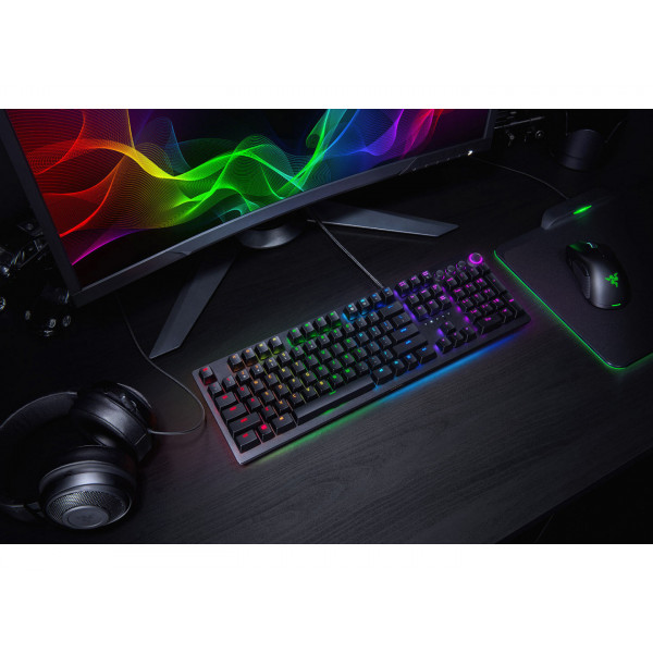 Фото - Клавіатура дротова ігрова Razer Huntsman Elite Linear Optical Switch (RZ03-01871000-R3M1)