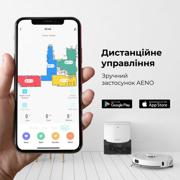 Фото - Робот-пилосос миючий AENO RC4S (ARC0004S)